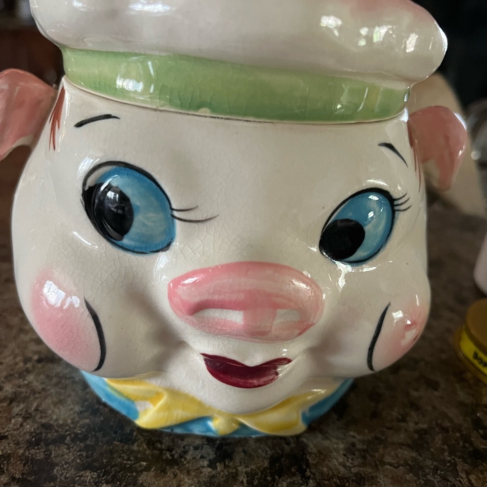 Vintage MCM Piggy biscuit/cookie jar